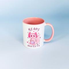 Reads Axolotl mug