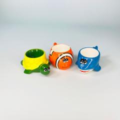 3 ceramic egg cups