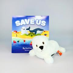 Save Us seal plushie &amp;amp; book bundle