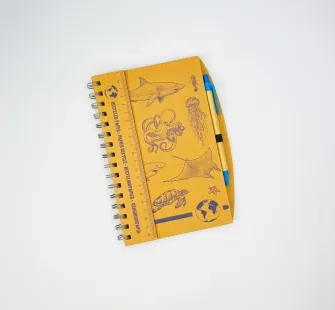 Recycled ocean notebook front cover